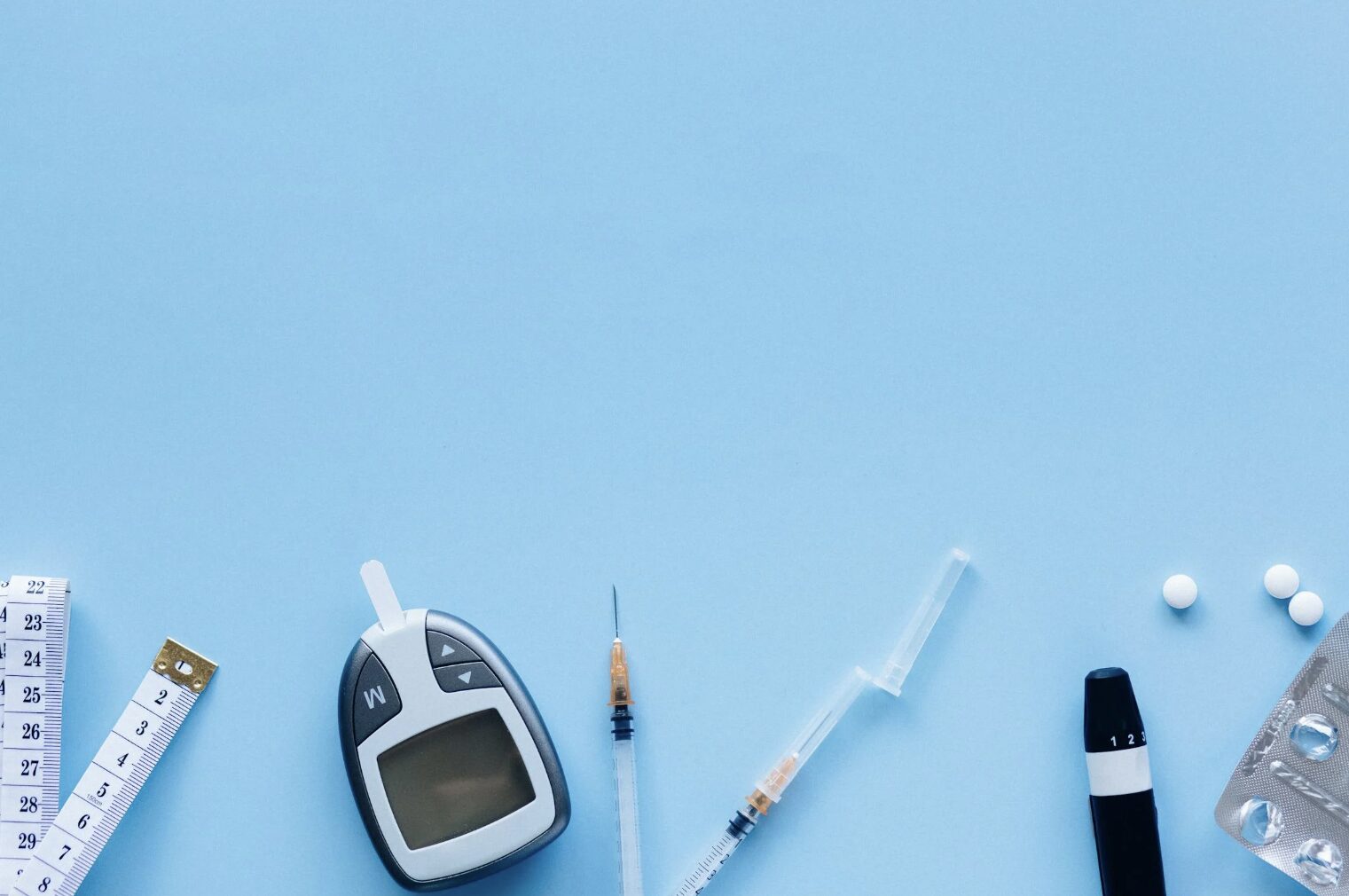 Blood Sugar Meter, Injections, and Medication